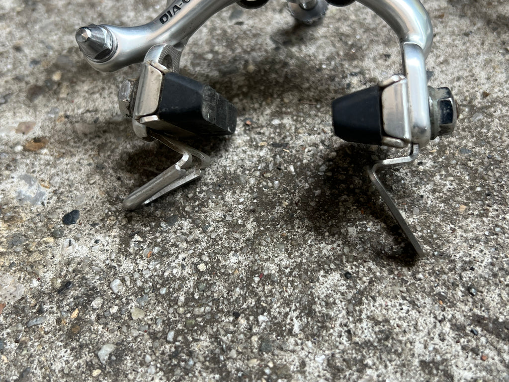 Dia Compe 400 Side Pull Brake Set Vintage Road Bike Silver Gravel Touring Retro Brakes