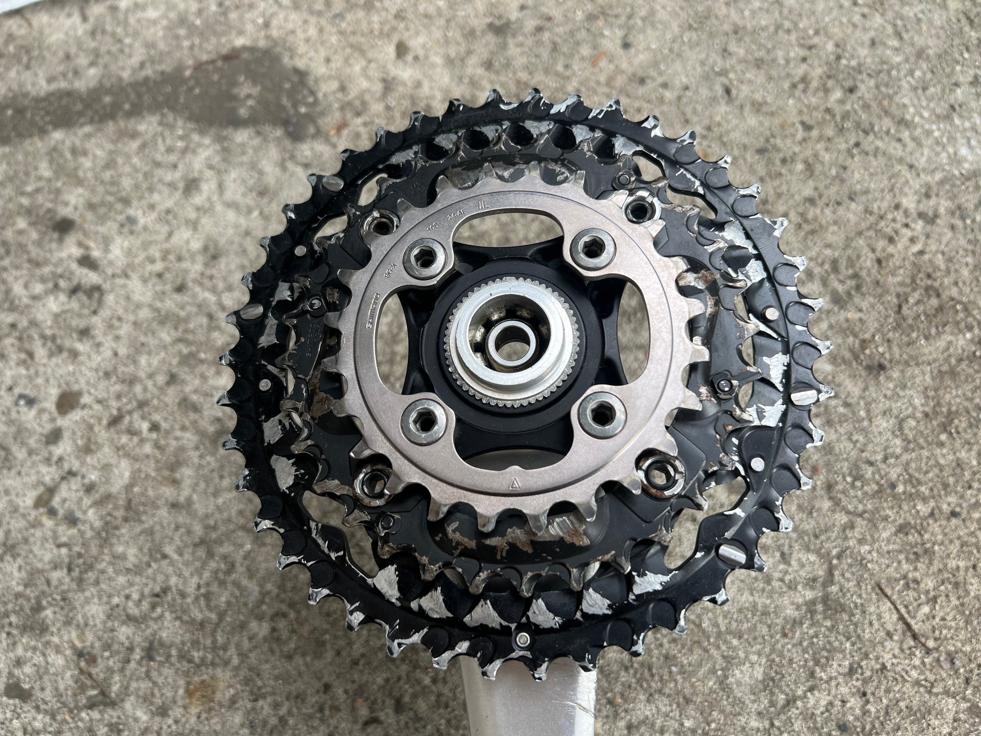 Shimano Deore XT FC-M752 Crankset Octalink 175mm Vintage MTB Silver 24-32-42 Triple