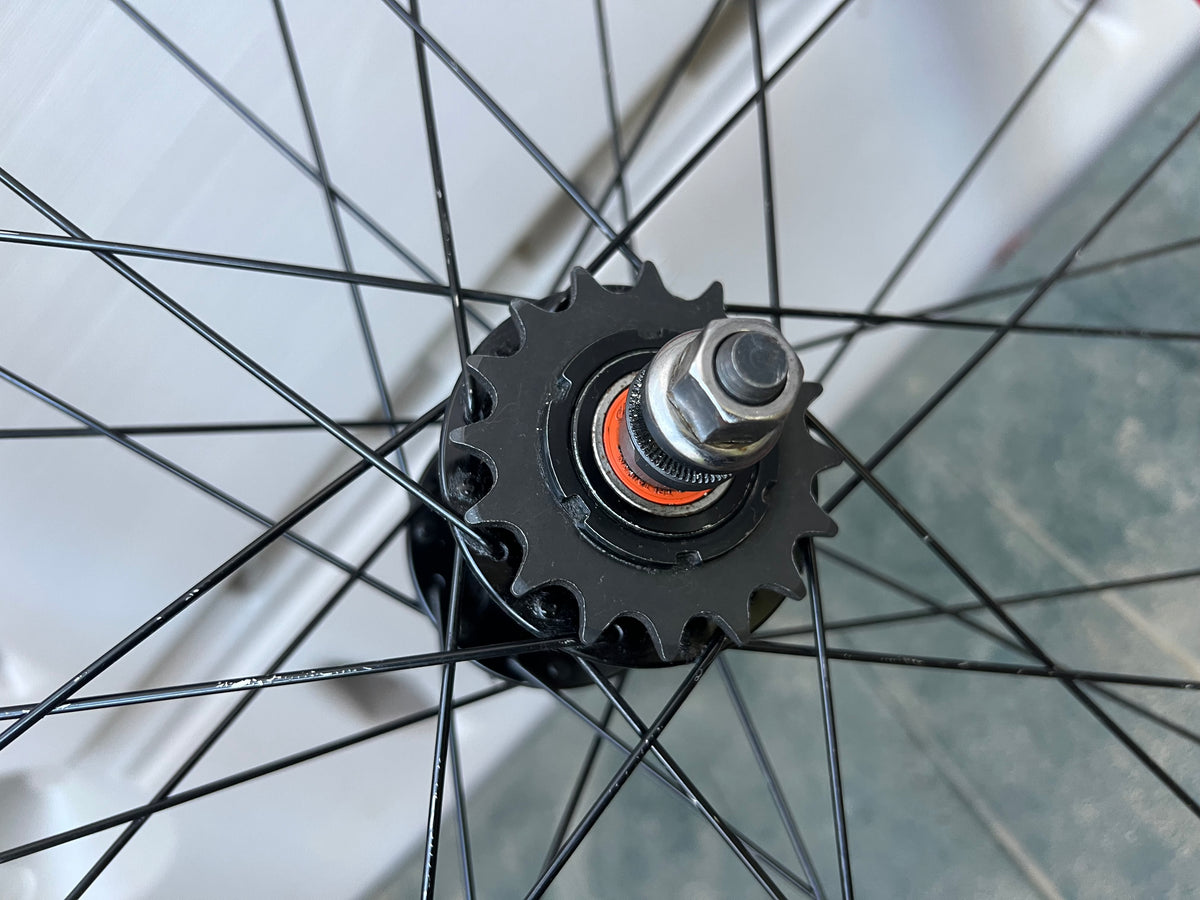 Formula Red 700c Track Fixie Flip Flop Wheelset 100/120 16T 32 Spoke Black