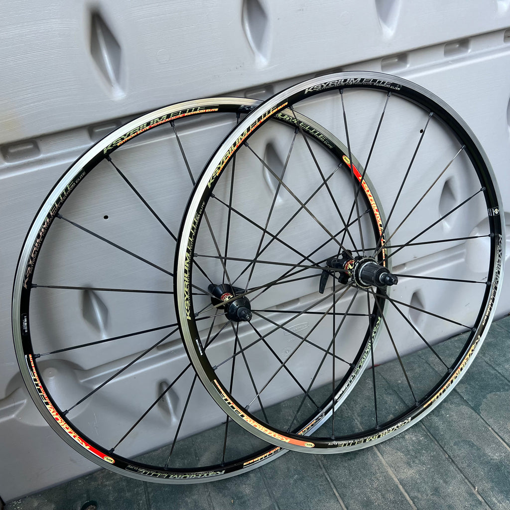 Mavic Ksyrium Elite 700c Clincher 8/9/10/11 Speed Shimano Black Road Wheelset Wheels