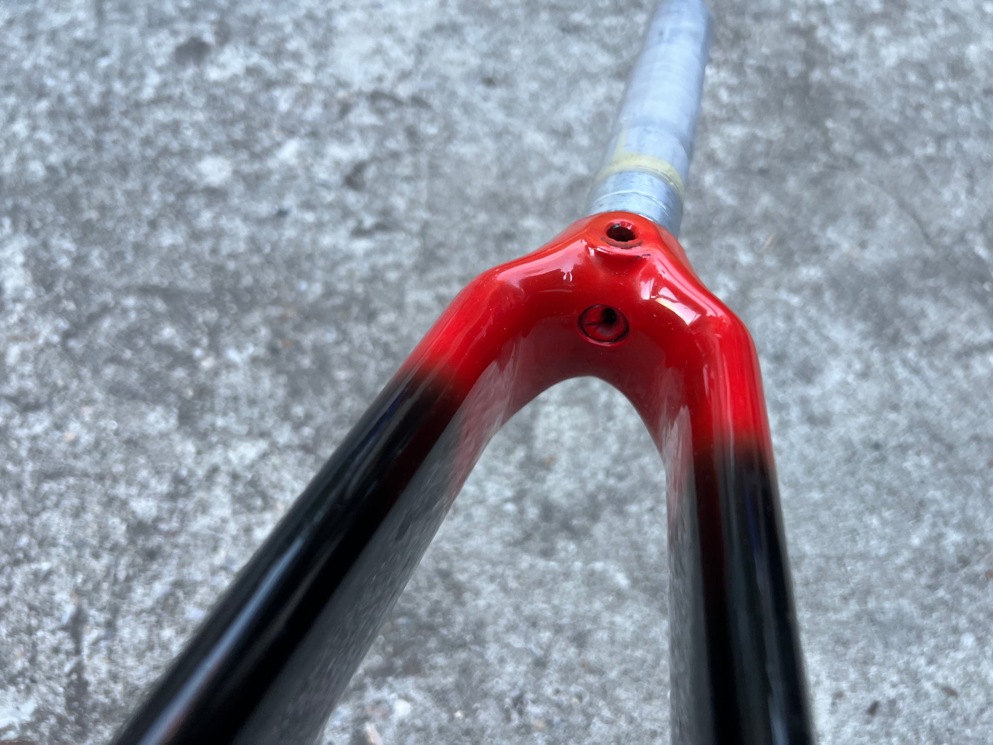 Giant Teschner 1” Threadless 6” Steerer Carbon Fork Orange Black Vintage Road Bike