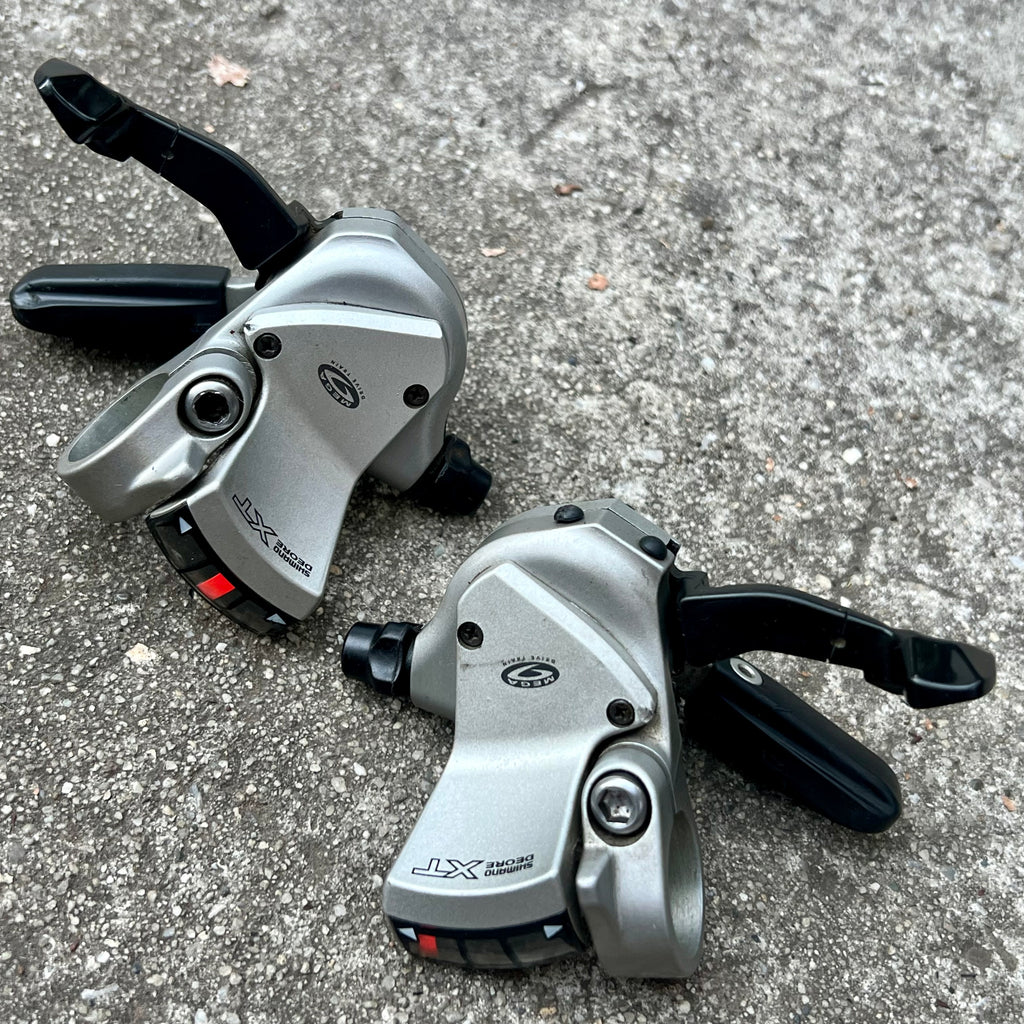 Shimano Deore XT SL-M750 3x9 Speed Shifters Trigger Shifter Set Vintage MTB Triple