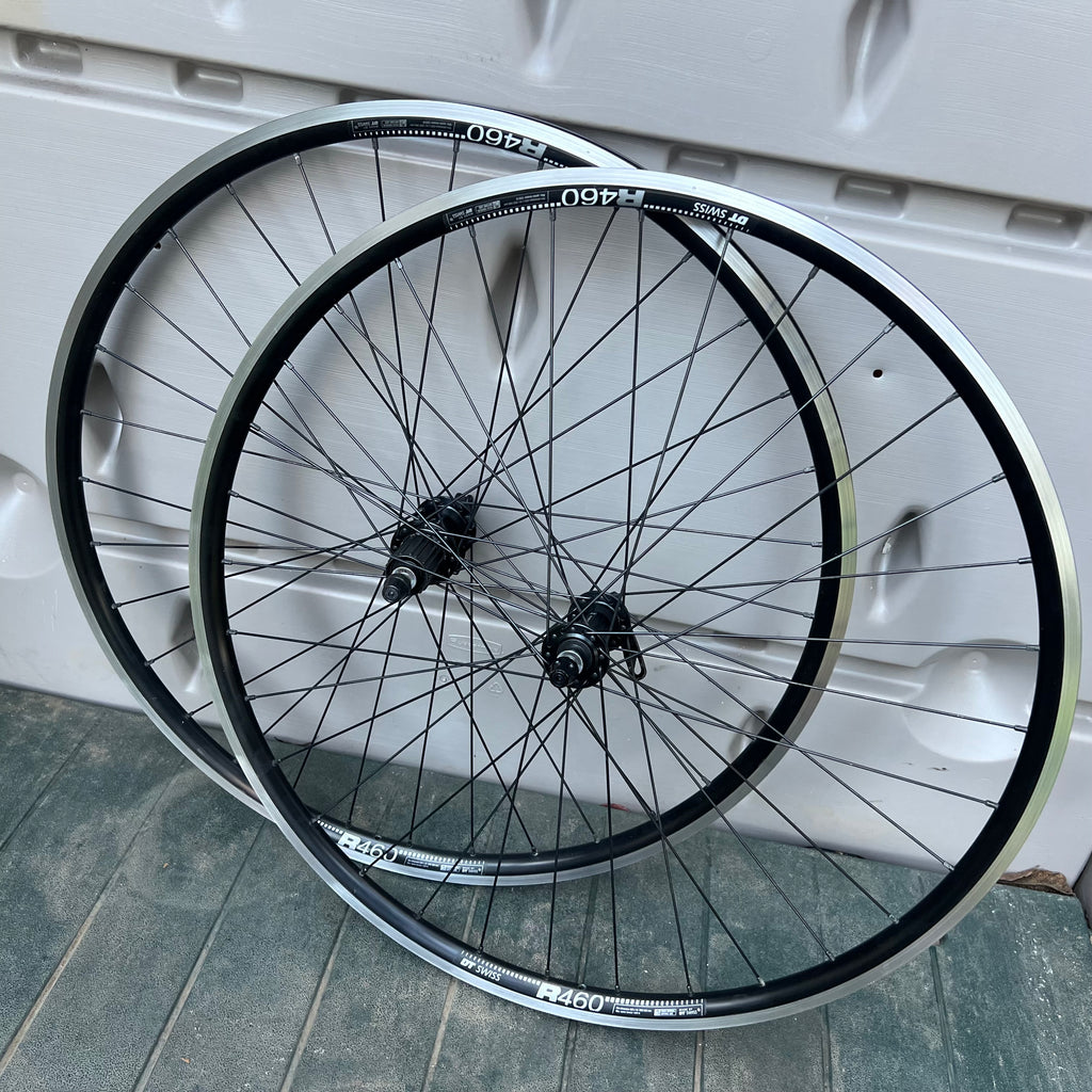 Shimano 105 5800 DT Swiss R460 700c 100/130 Road Black Clincher Wheelset Wheels