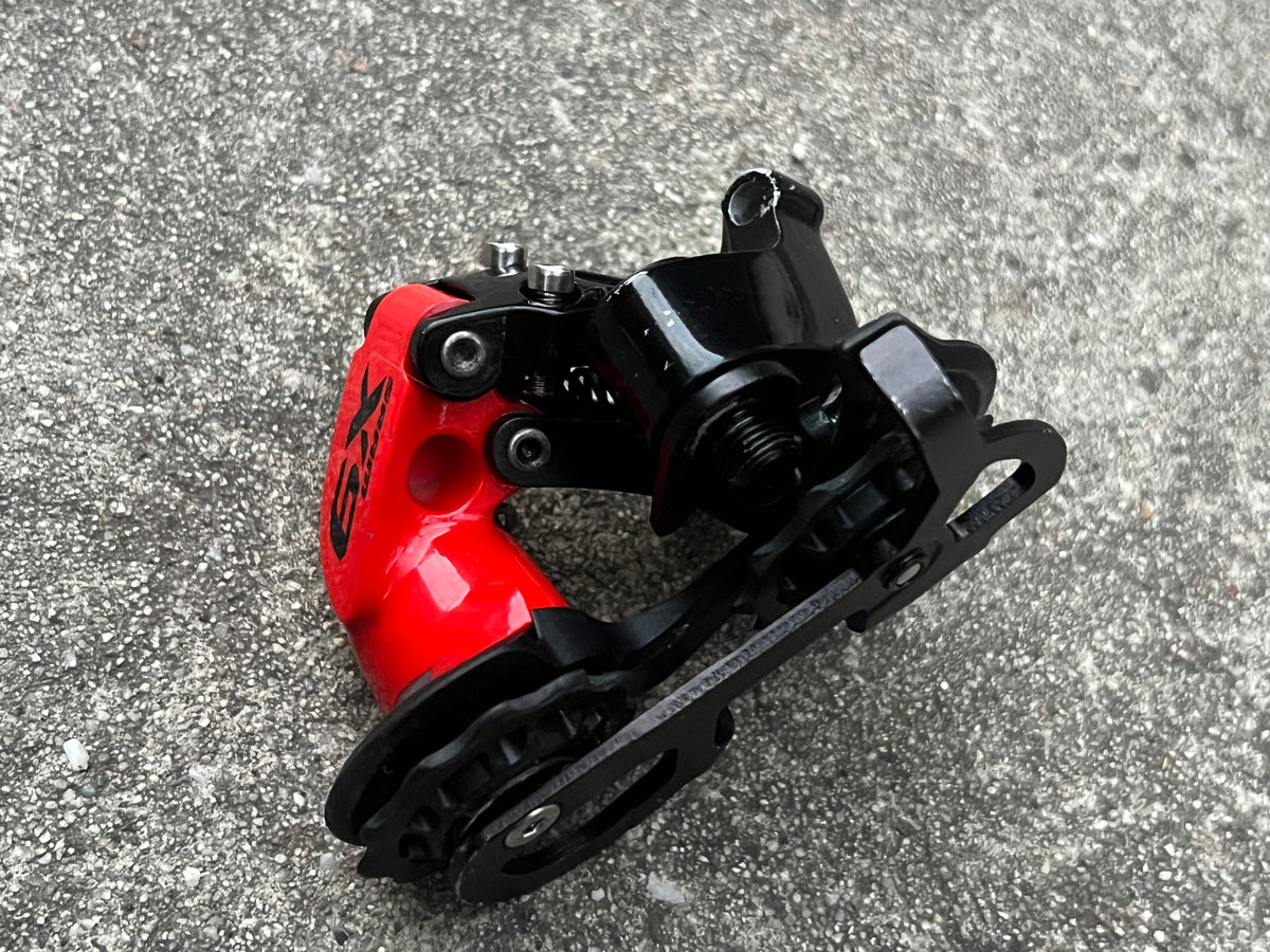 SRAM X9 10 Speed Exact Actuation Downhill MTB Short Cage Red Rear Derailleur