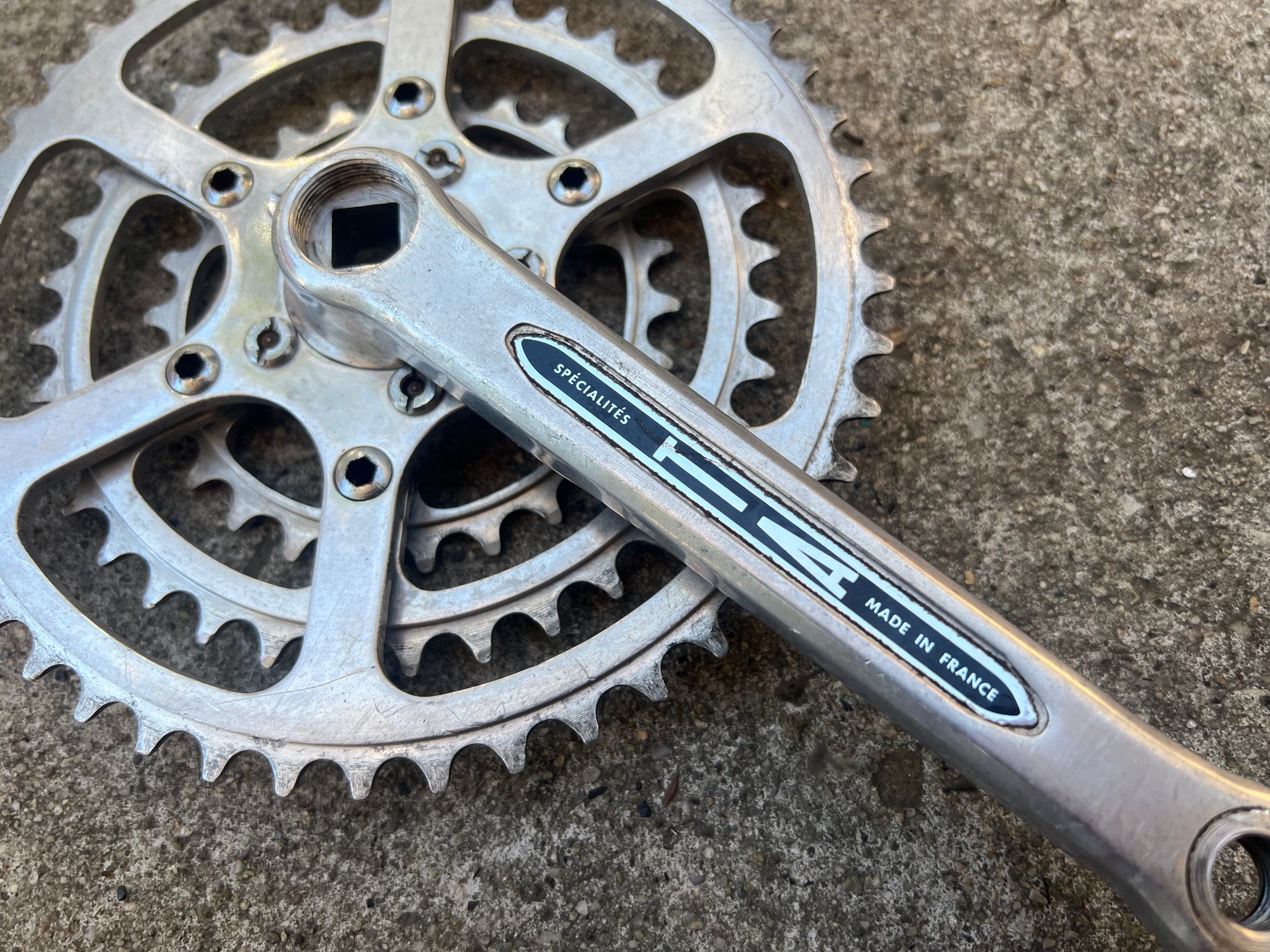 TA Specialites Triple 170mm 26-36-46 Touring Vintage Black Logo Crankset