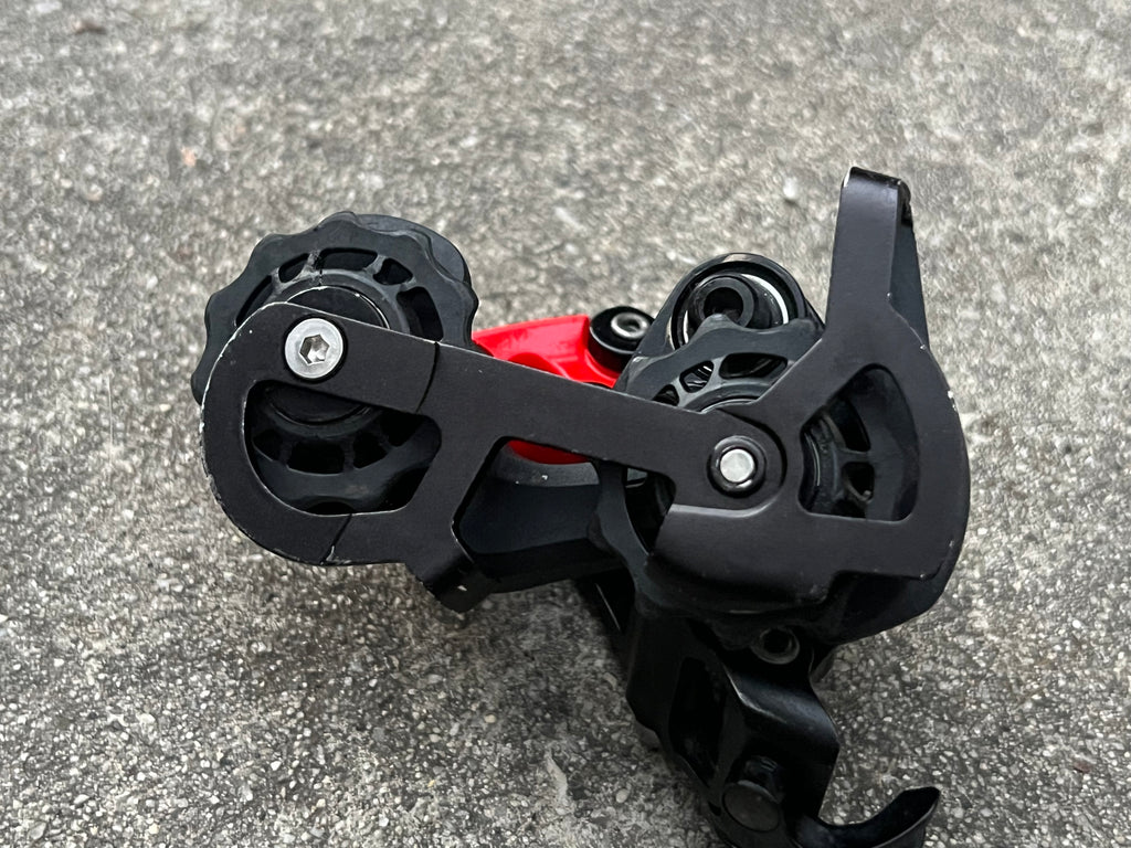 SRAM X9 10 Speed Exact Actuation Downhill MTB Short Cage Red Rear Derailleur