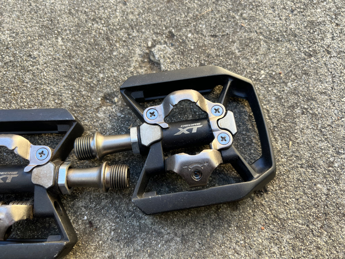 Shimano Deore XT PD-T8000 SPD Clipless Flat Platform Touring Gravel Pedals CX