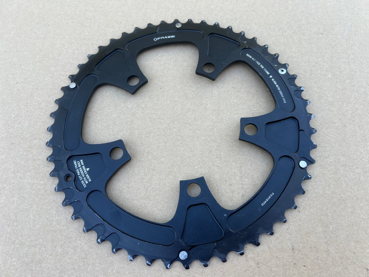 Praxis Leva Time 110 BCD 53/36T 10/11/12 Speed Double Road Black Chainring Set Cold Forged
