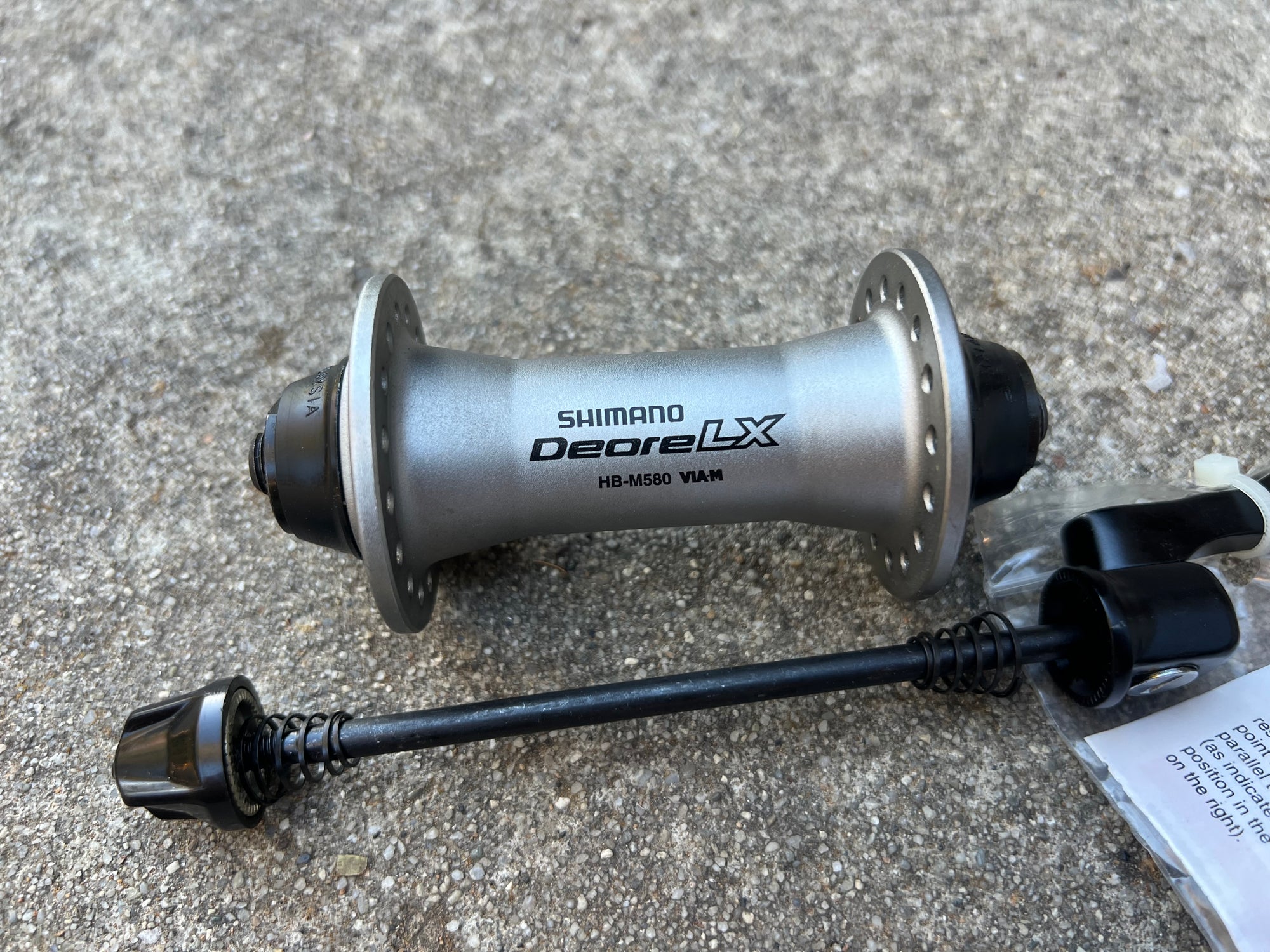 NOS Shimano Deore LX HB-M580 32H Front Hub and Quick Release Vintage MTB Gravel Touring