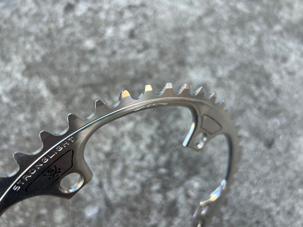 Stronglight 50T 144 BCD 5 Bolt Chainring Silver Road Bike Vintage Big