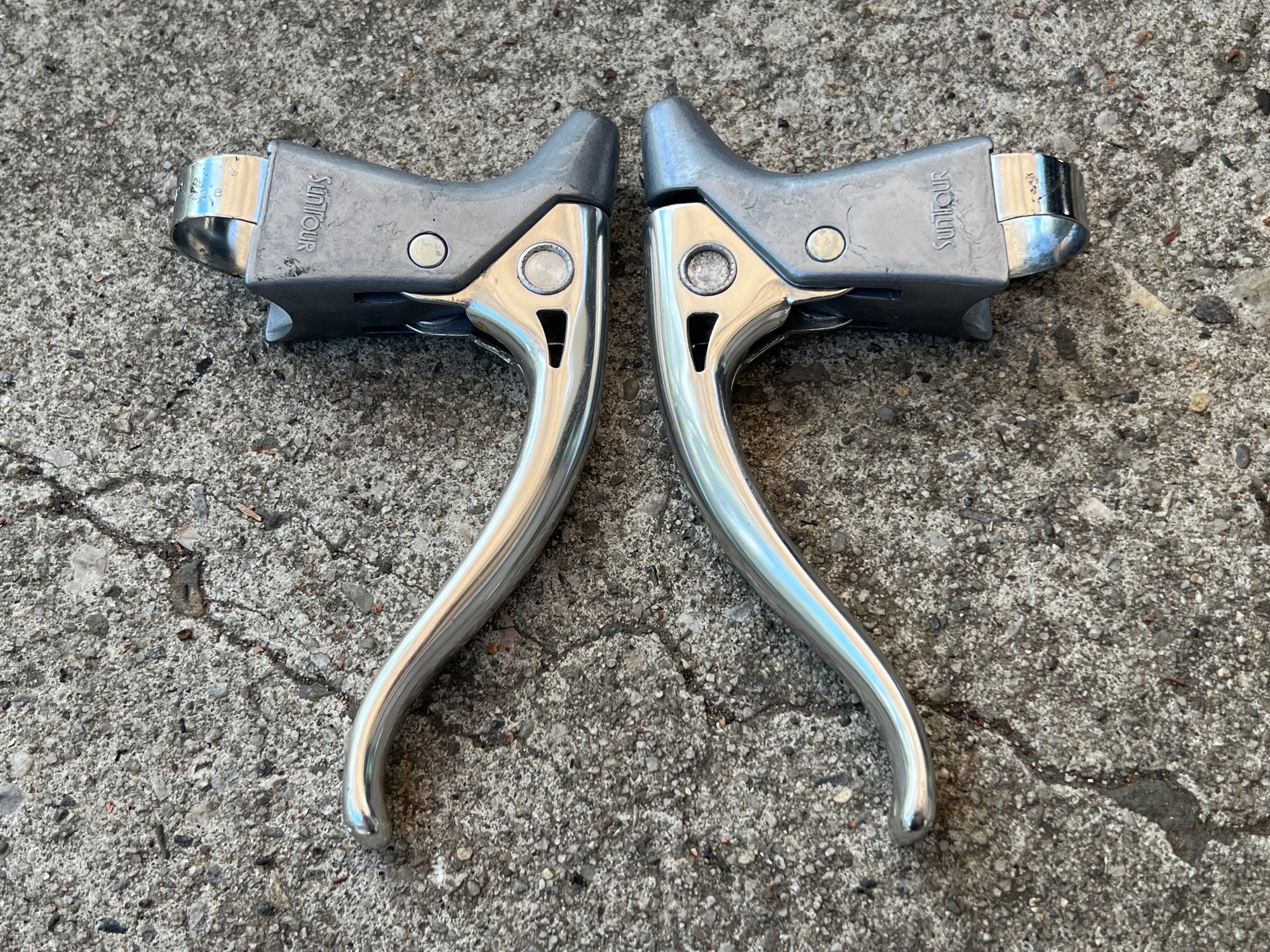 MINT Suntour Superbe Non Aero S Logo Brake Levers Drop Bar Vintage Road Bike