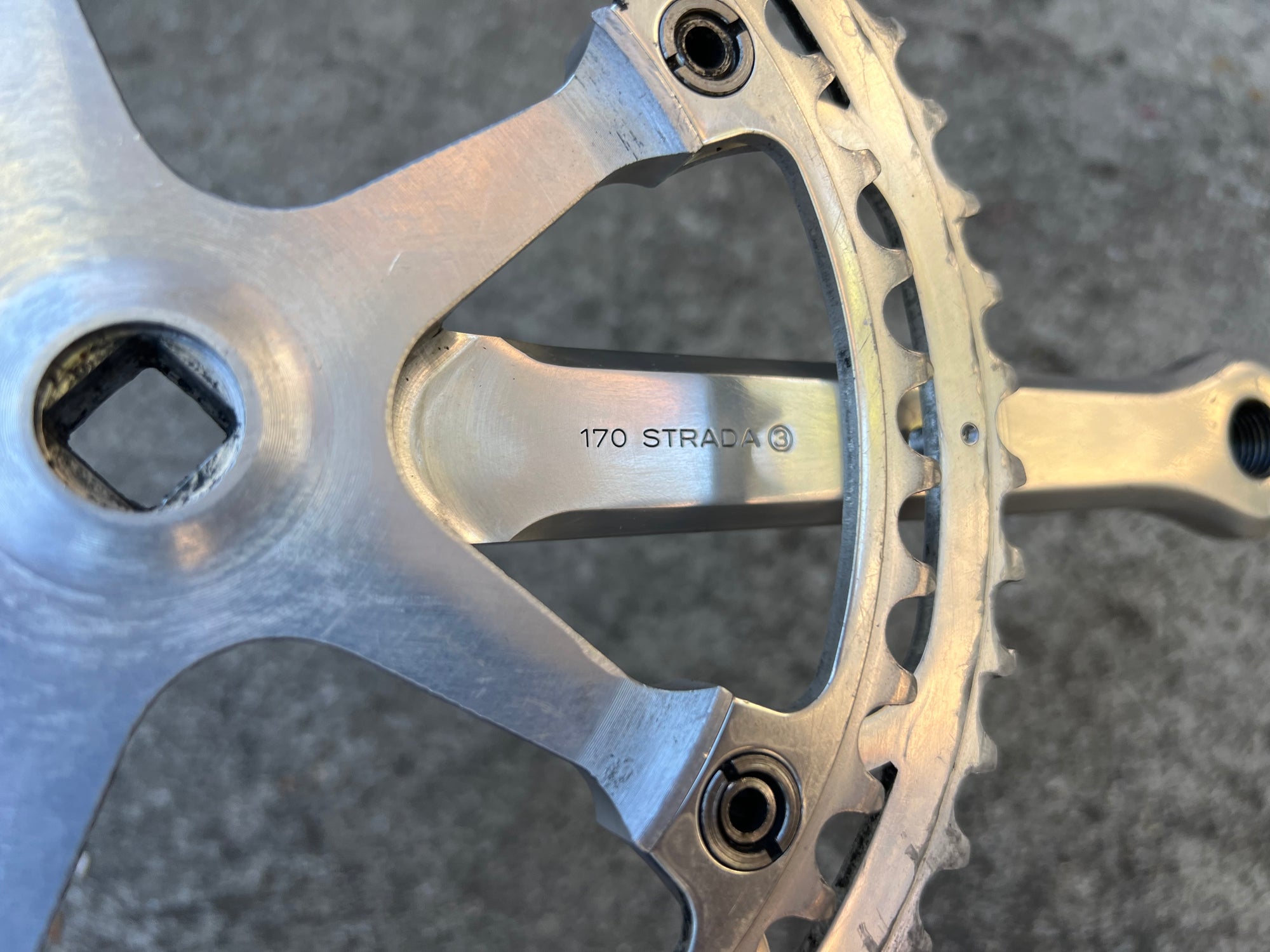 Campagnolo Record 170mm 53/42T 144 BCD Strada Crankset Double Vintage Road Campy
