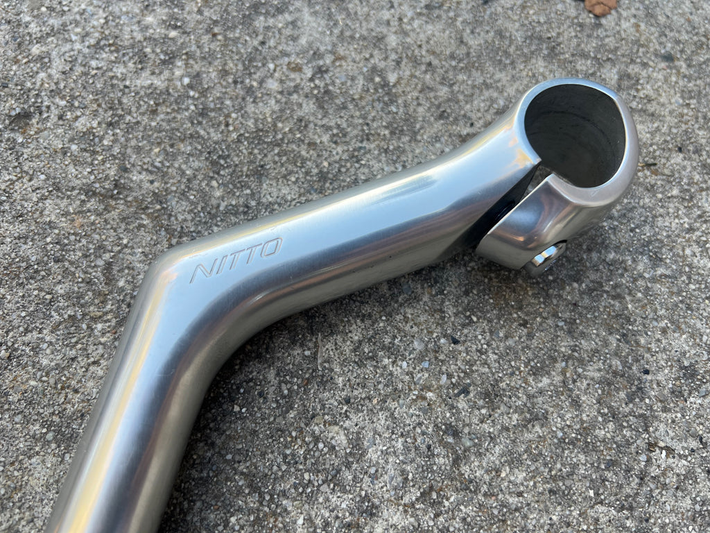 Used Nitto Dirt Drop Stem 26.0x100mm 1” Steerer Road Touring Gravel Bike Vintage Silver-Bicycle Bin