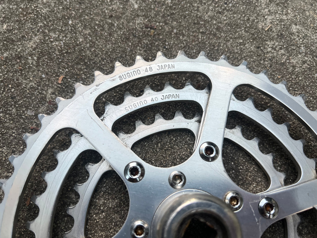 Sugino Super Maxy Triple Touring 180mm 32-40-48T Square Taper 6 Bolt Crankset