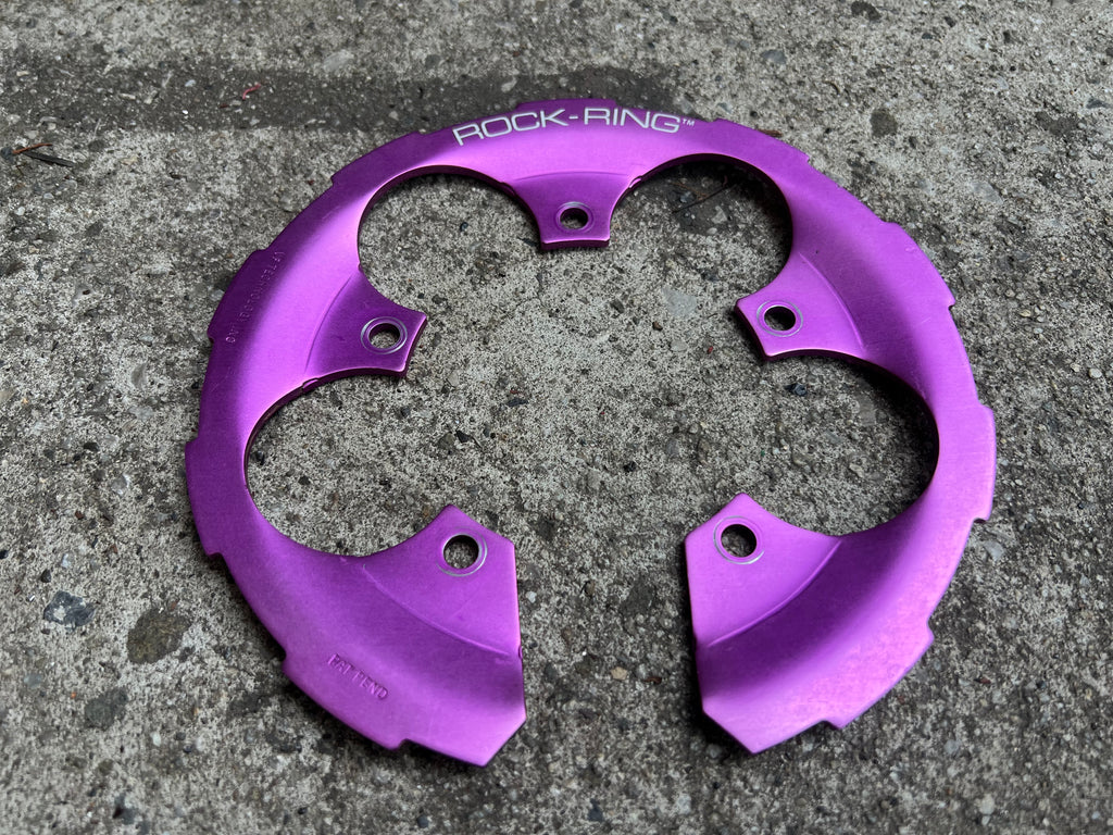 NOS Girvin Rock Ring 110 BCD 5 Bolt Purple Anodized Vintage MTB Mountain Bike
