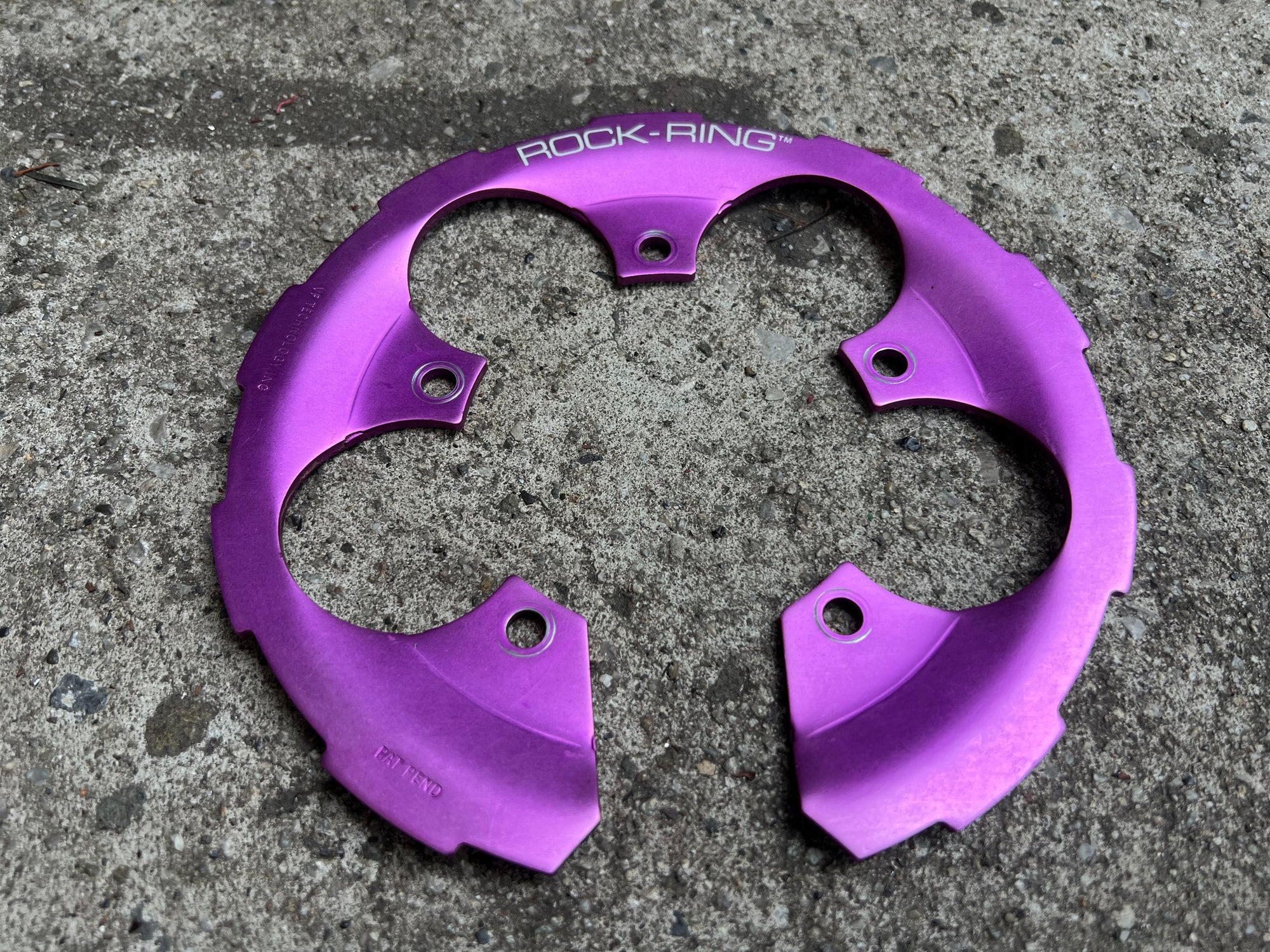 NOS Girvin Rock Ring 110 BCD 5 Bolt Purple Anodized Vintage MTB Mountain Bike