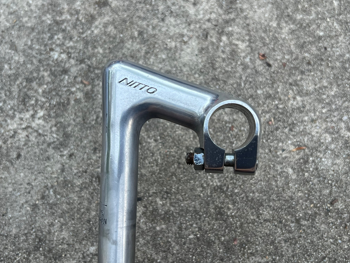 Nitto Silver 75mm 1” 25.4mm Clamp Short Silver City Sweep Quill Stem
