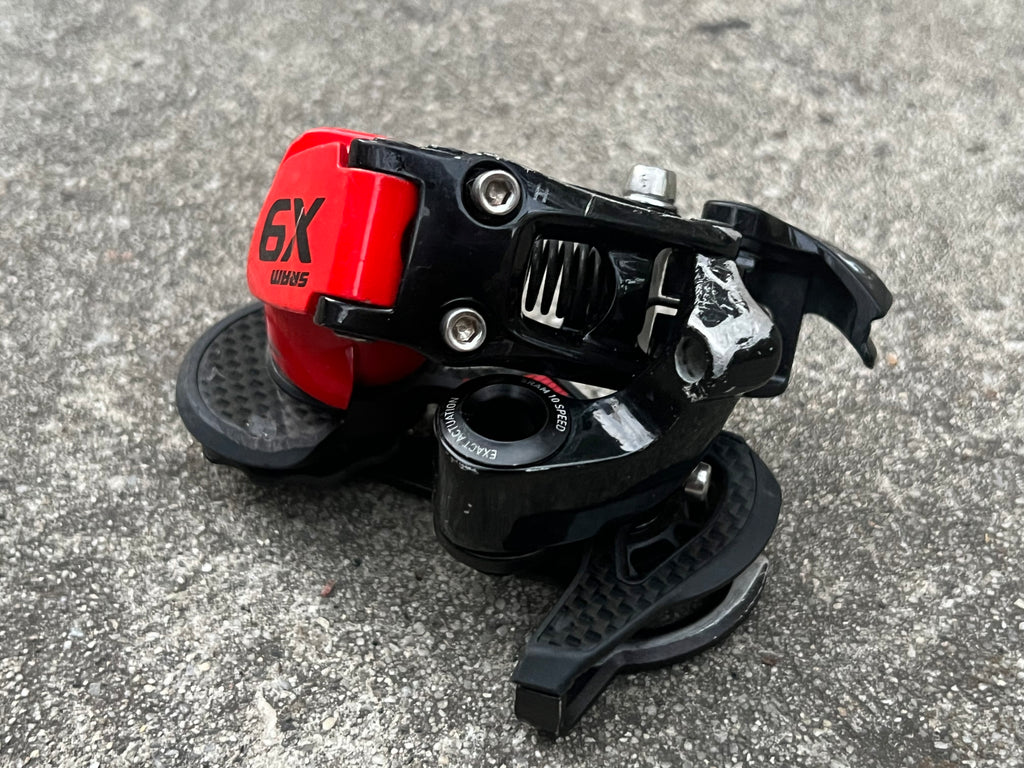 SRAM X9 10 Speed Exact Actuation Downhill MTB Short Cage Red Rear Derailleur