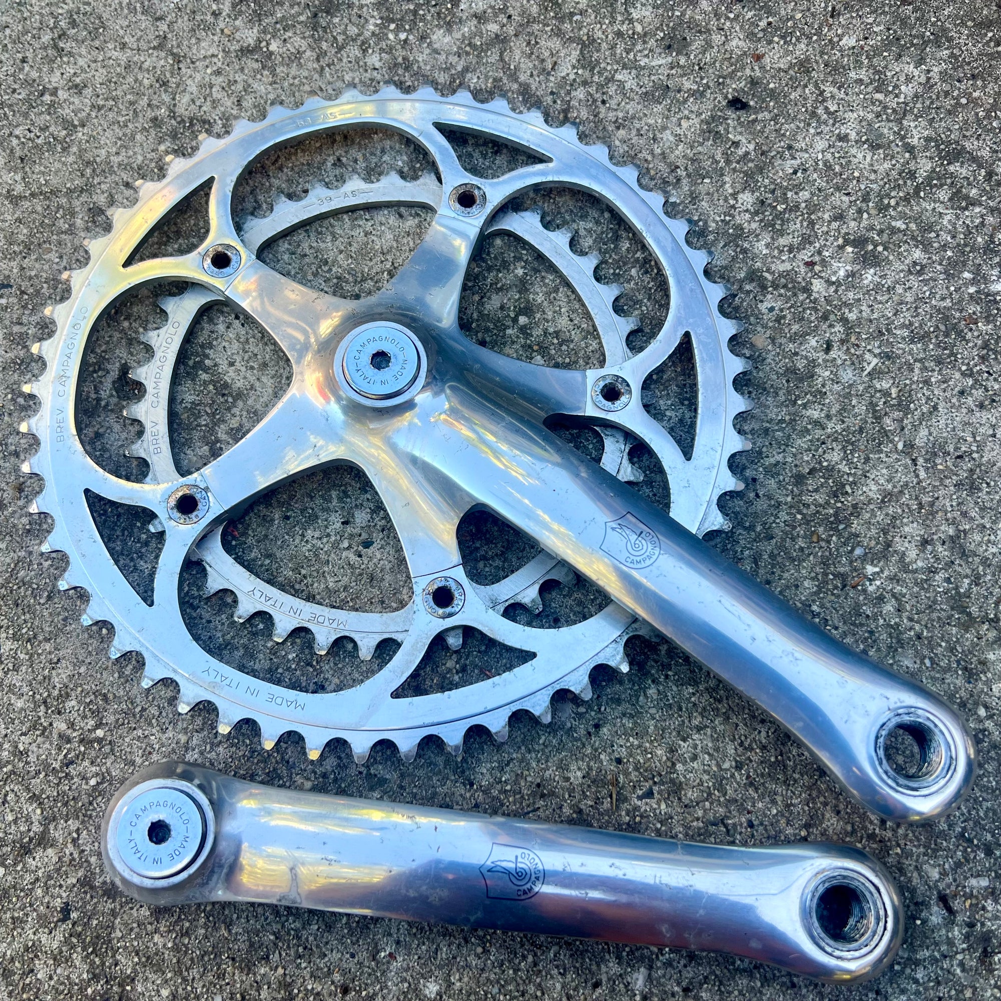 Campagnolo Chorus 8 Speed 172.5mm 53/39T Double Vintage Road Campy Crankset