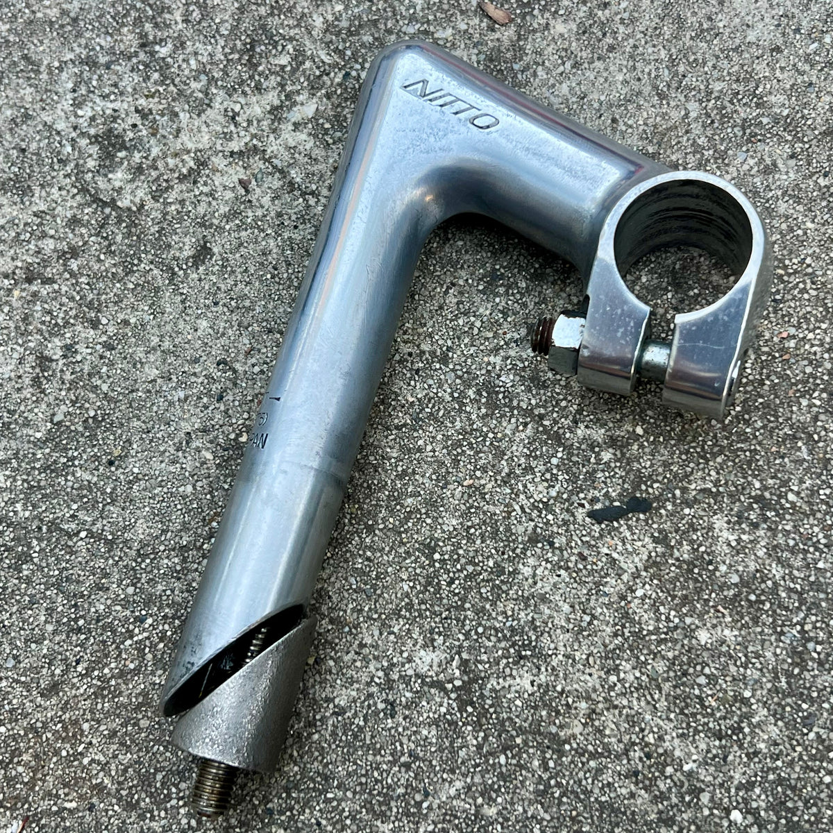 Nitto Silver 75mm 1” 25.4mm Clamp Short Silver City Sweep Quill Stem