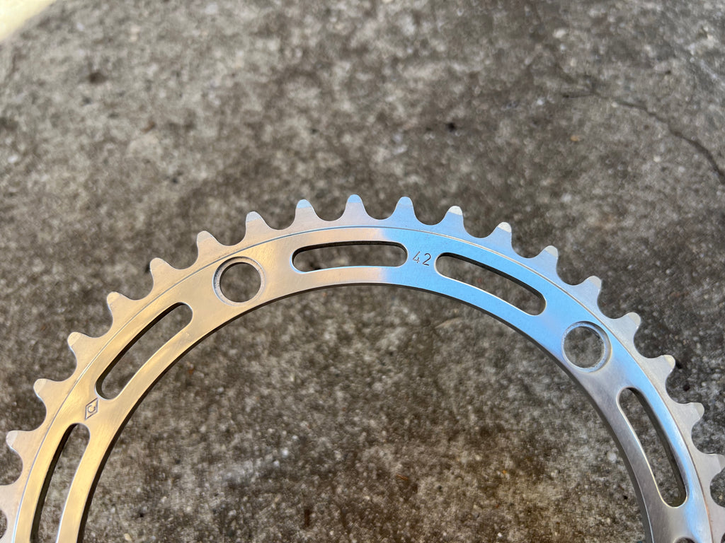 Campagnolo 144BCD 42T 5 Bolt Chainring Silver Road Track Campy