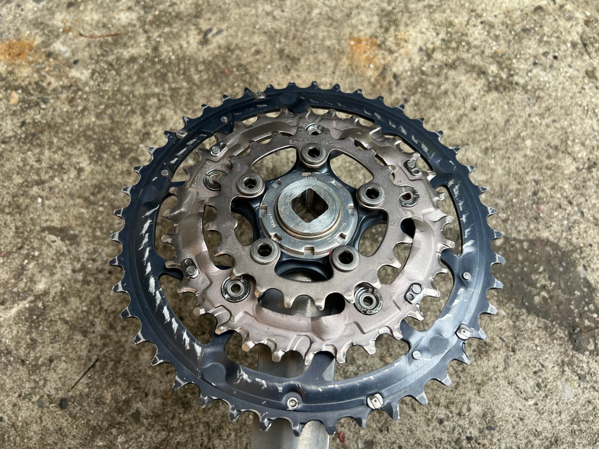 Shimano Deore LX FC-M570 5 Bolt 175mm Crankset Vintage MTB 9 Speed Triple 22/32/44