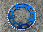 Used Sugino BMX 110 BCD 46T Chainring 5 Bolt Blue Anodized Vintage 3/32”-Bicycle Bin