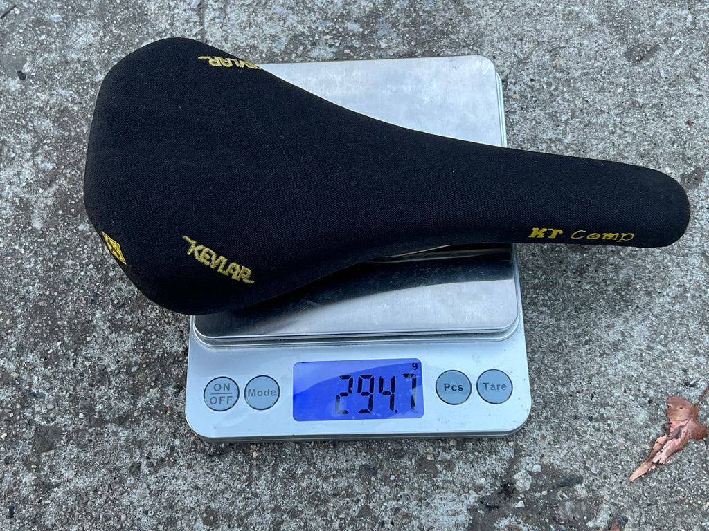 Velo Topo KT Comp Kevlar Titanium Saddle Vintage MTB Mountain Bike Black Yellow