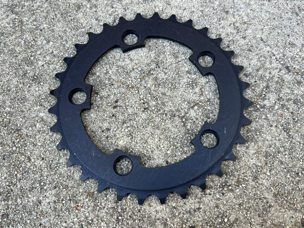 NOS QBP 94 BCD 32T 5 Bolt Black Chainring Engagement Ring Vintage MTB