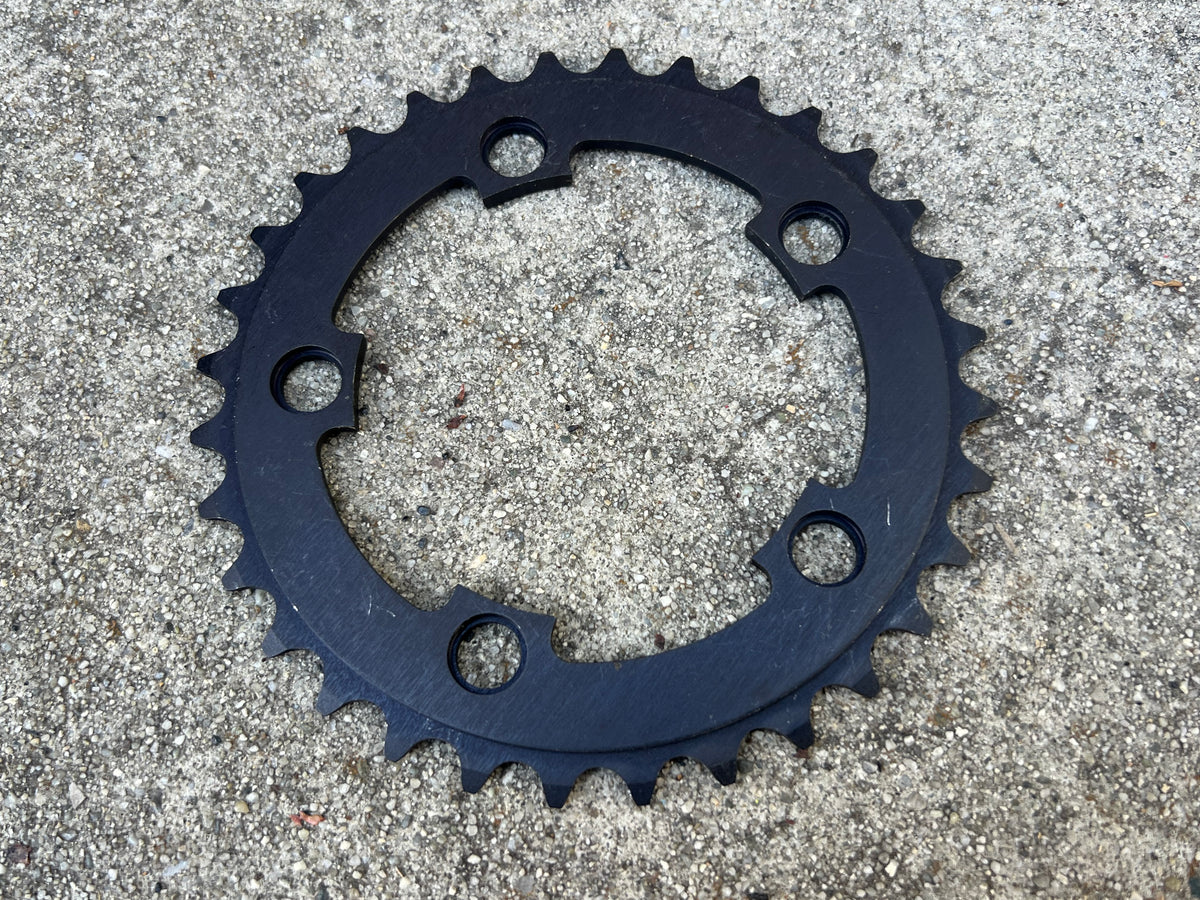 NOS QBP 94 BCD 32T 5 Bolt Black Chainring Engagement Ring Vintage MTB