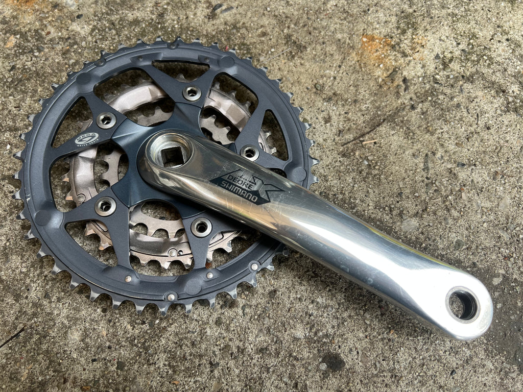 Shimano Deore LX FC-M570 5 Bolt 175mm Crankset Vintage MTB 9 Speed Triple 22/32/44