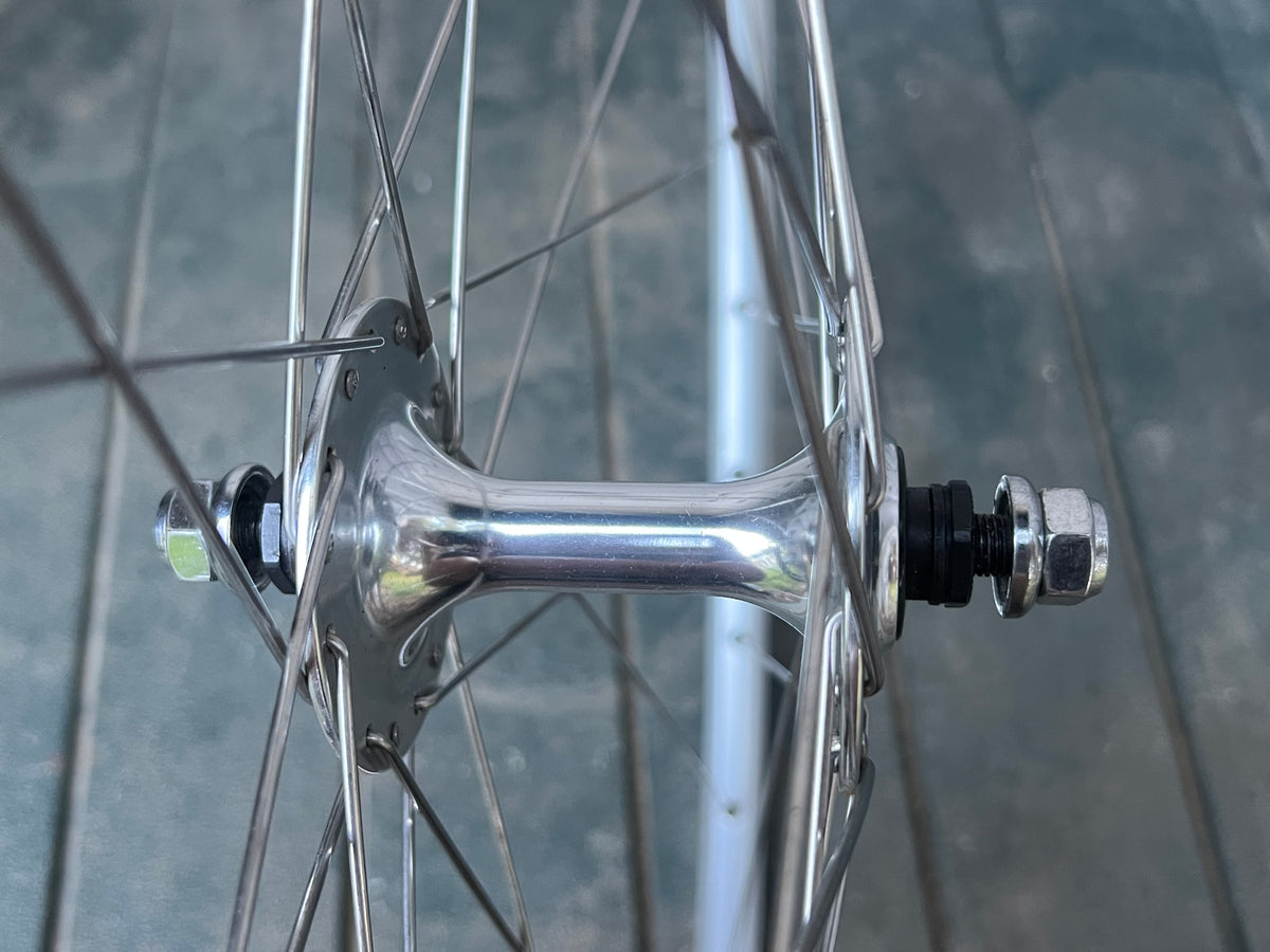 Miche Track Wheelset 100/120mm 700c Clincher Vintage Silver Fixed Gear High Flange 7