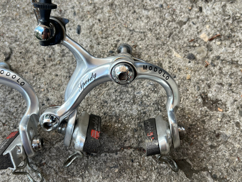 Modolo Competition Side Pull Brake Set Vintage Road Bike Silver Retro Caliper Brakes