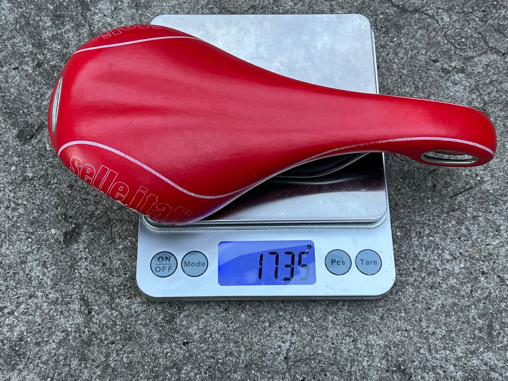 Selle Italia Flite 280x125mm Carbon Red Saddle 9mm Oval Rails Road Bike 174g