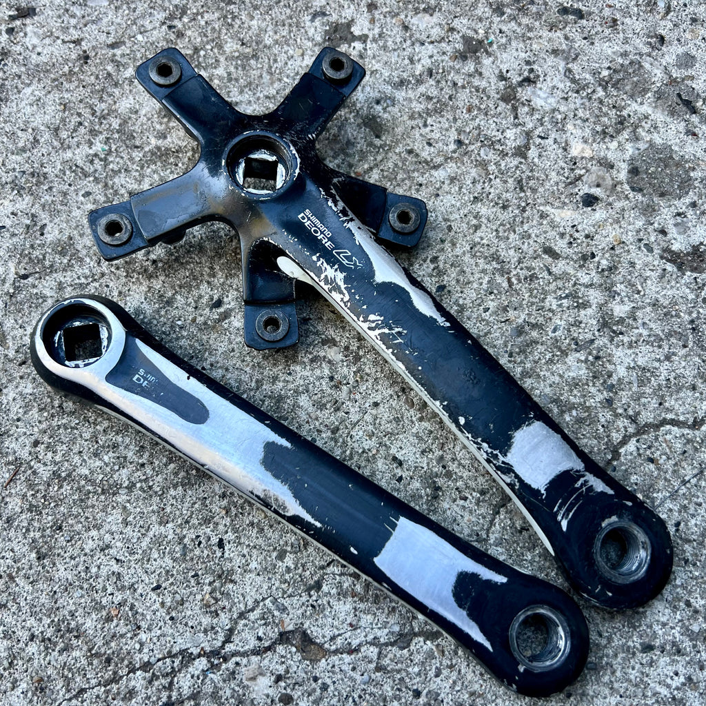 Shimano Deore LX 110/74 BCD FC-M560 175mm Triple Vintage MTB Black Crankset