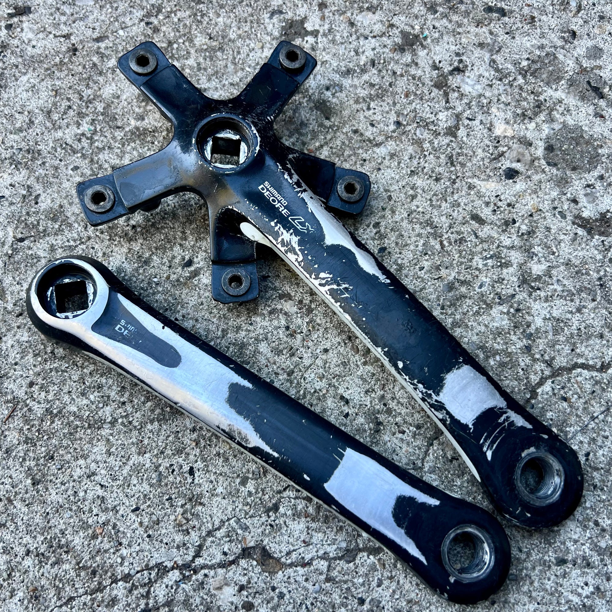 Shimano Deore LX 110/74 BCD FC-M560 175mm Triple Vintage MTB Black Crankset