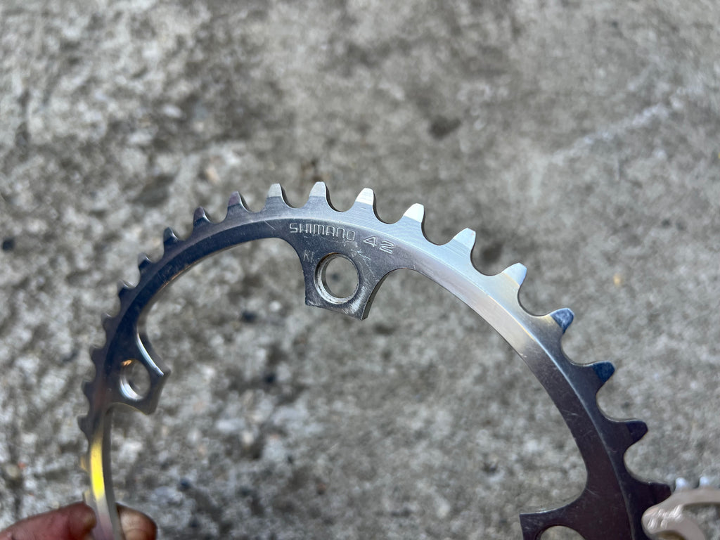 NOS Shimano 130 BCD 42T Silver Road Bike 600 Double Small Chainring