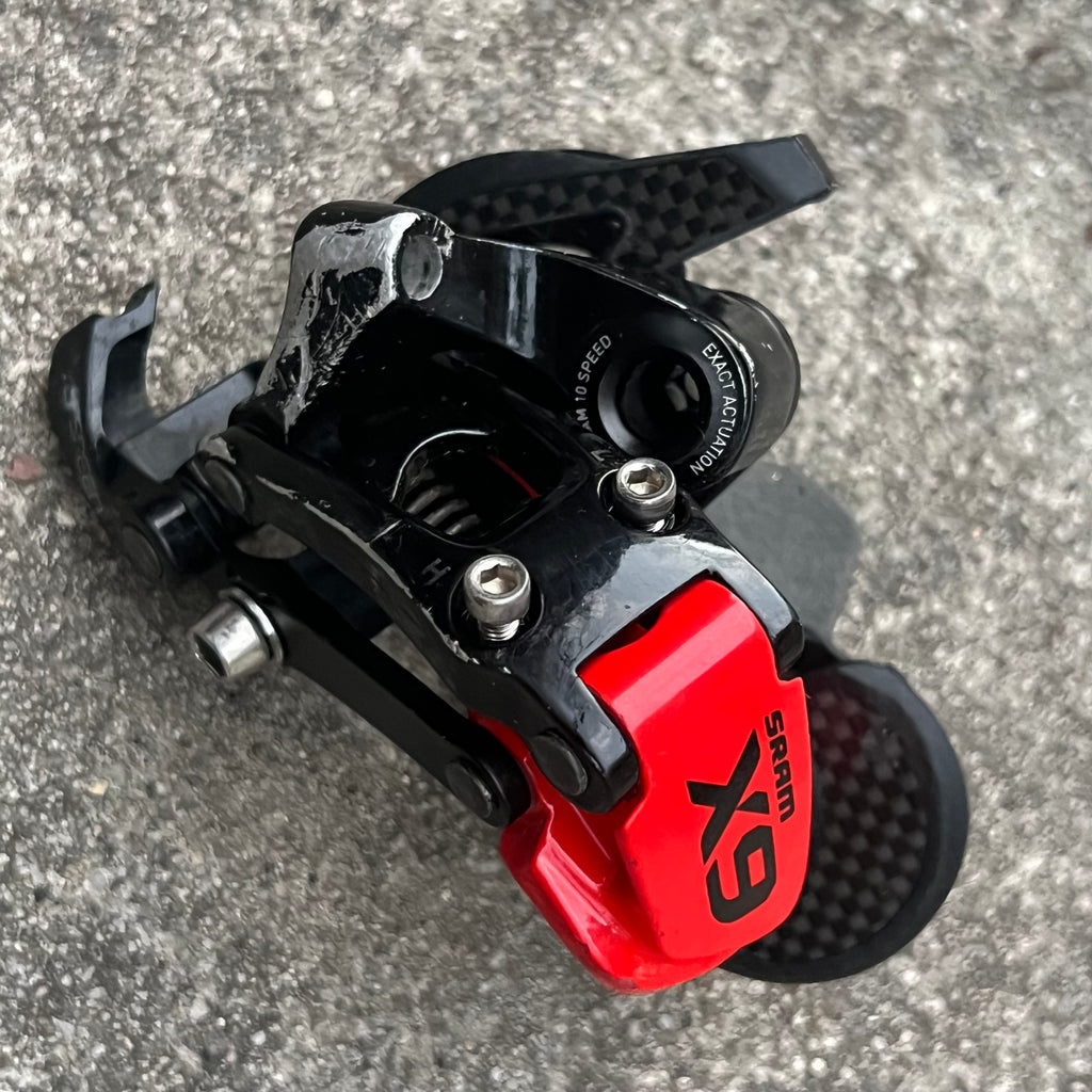 SRAM X9 10 Speed Exact Actuation Downhill MTB Short Cage Red Rear Derailleur