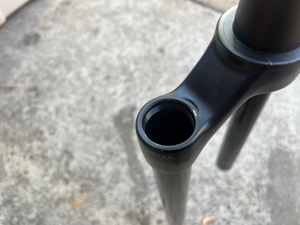 FOX 34 Float Elite 130mm 29er Uppers Stanchions Black 7” Long Tapered Steerer MTB