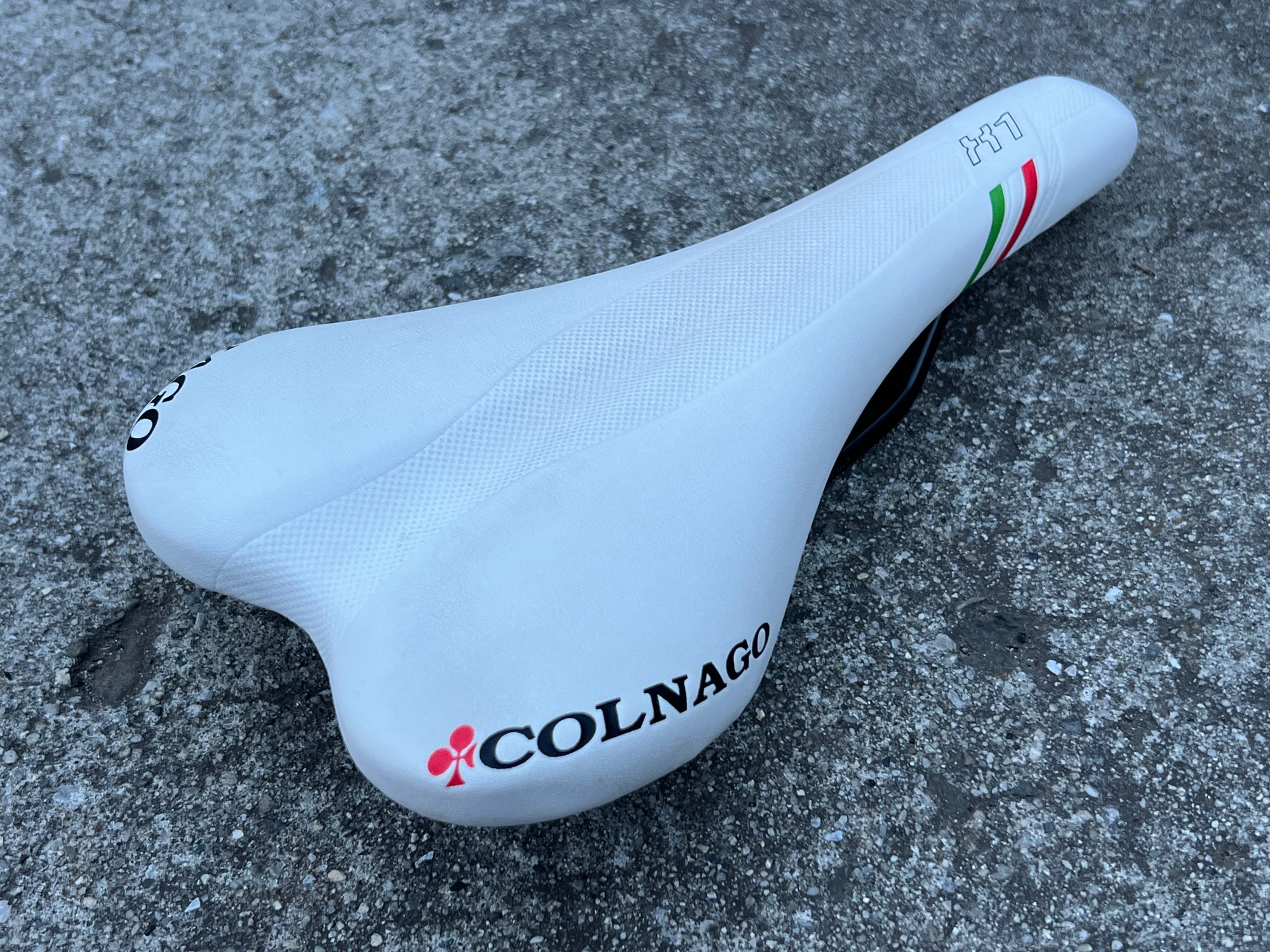 Colnago X1 Saddle 285x130mm Road Bike Racing White Italy Vintage Italian