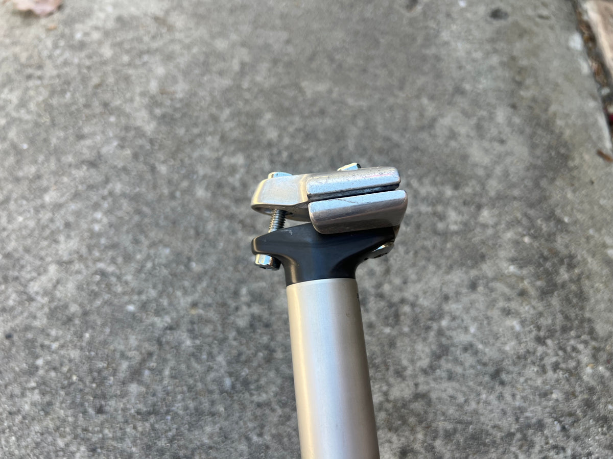 Suntour XC 26.6x255mm Seatpost Vintage MTB Silver Gray Aluminum
