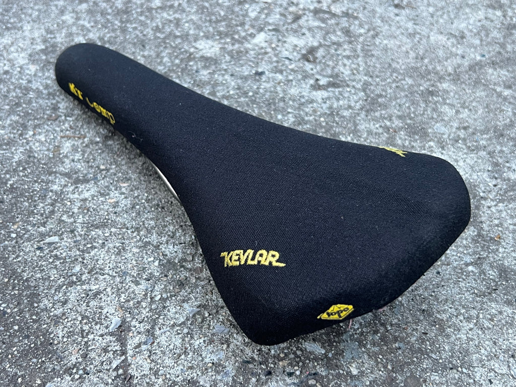 Velo Topo KT Comp Kevlar Titanium Saddle Vintage MTB Mountain Bike Black Yellow
