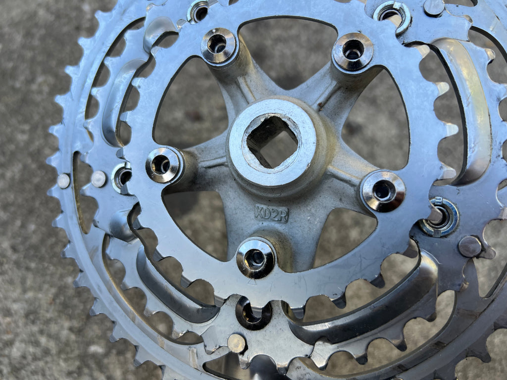 Sugino XD2 165mm Square Taper 26-36-46T Triple Touring Silver Crankset