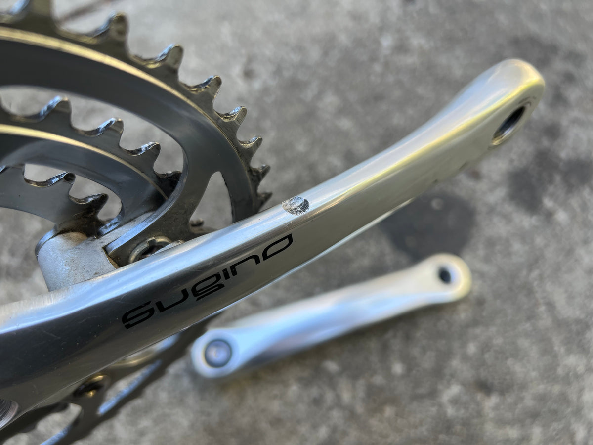 Sugino XD2 165mm Square Taper 26-36-46T Triple Touring Silver Crankset