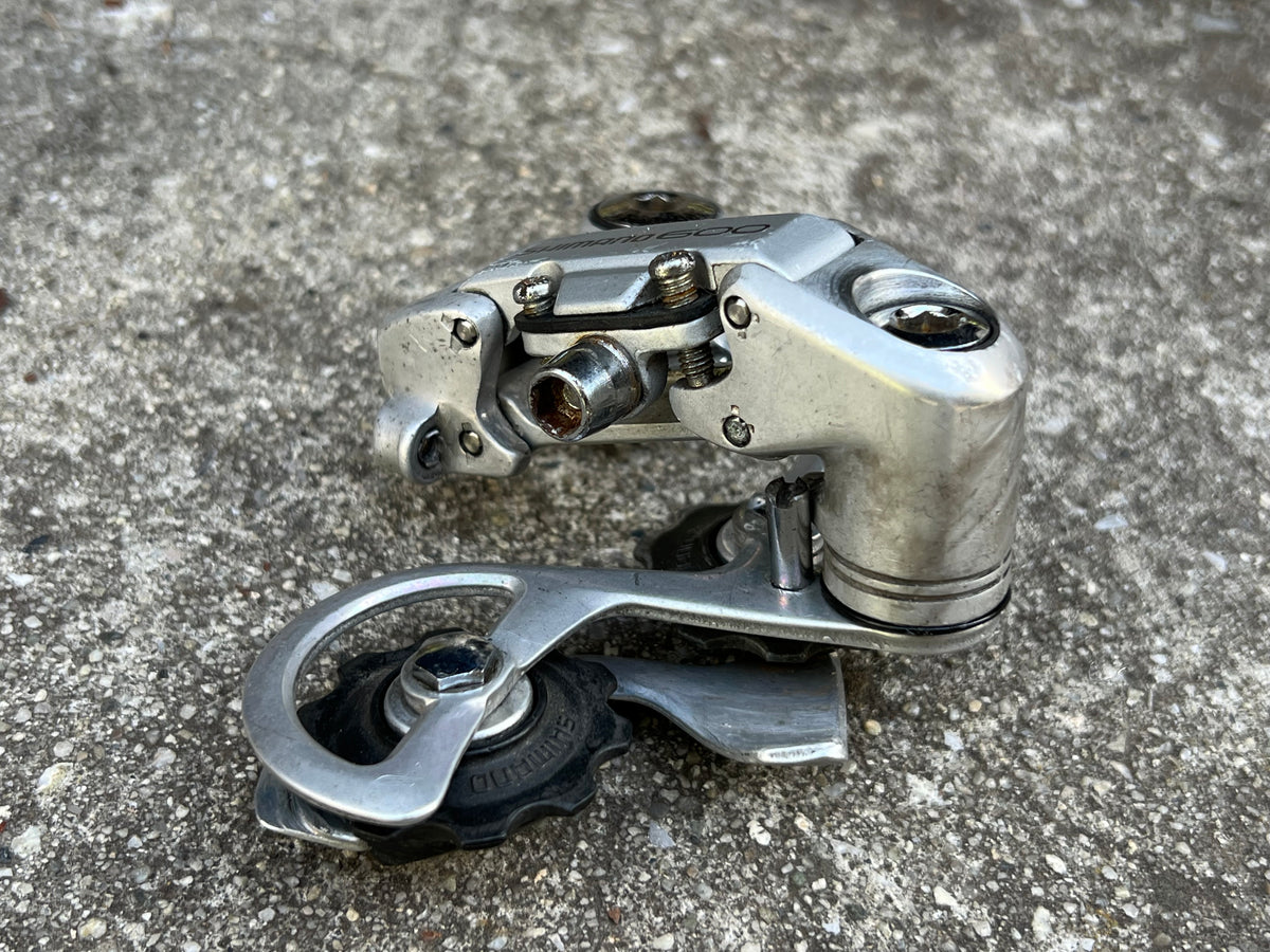Shimano 600 RD-6207 6 Speed Short Cage Friction Silver Vintage Rear Derailleur
